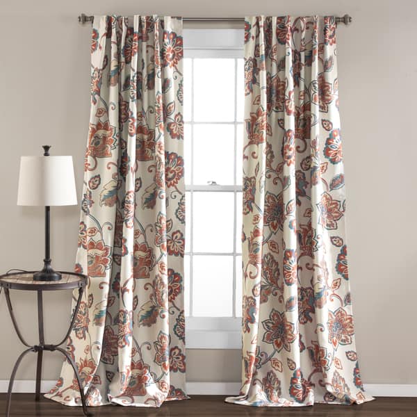 The Curated Nomad Conchita Floral Curtain Panel Pair - 52 - On Sale - Overstock -