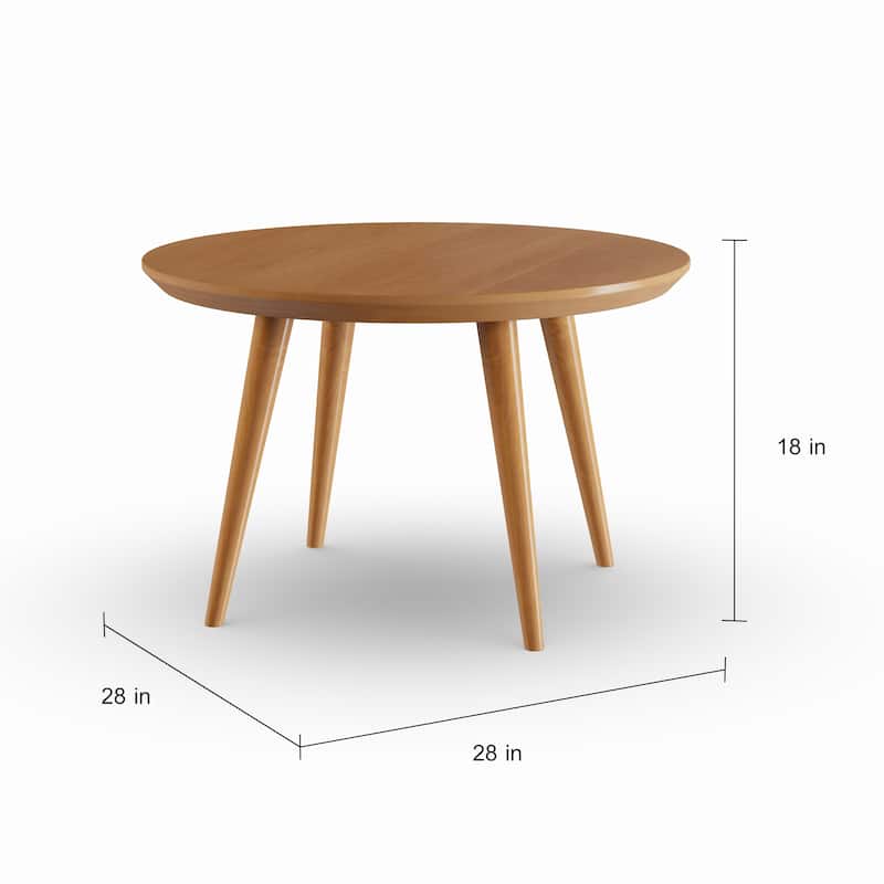 Carson Carrington Olgod Mid-century Cherry Round Coffee Table