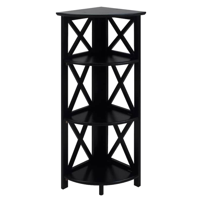 Copper Grove Jaborosa 4-shelf Corner Folding Back - Black