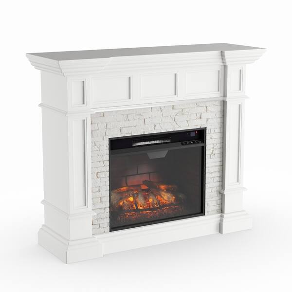 Shop Copper Grove Helianthus White Faux Stone Corner Convertible