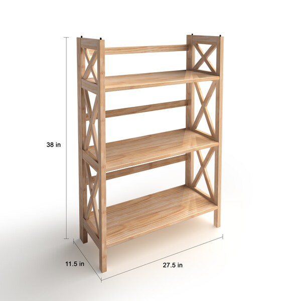 Copper Grove Jaborosa 3-shelf Folding Stackable Bookcase