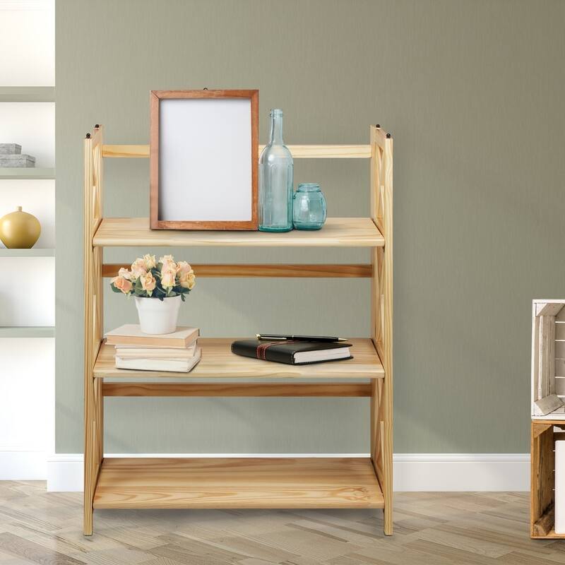 Copper Grove Jaborosa 3-shelf Folding Stackable Bookcase