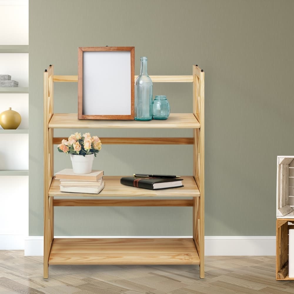 Copper Grove Jaborosa 3-shelf Folding Stackable Bookcase