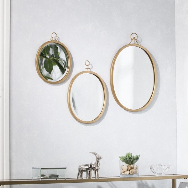 Shop Silver Orchid Grant Decorative Mirror 3-piece Set ...