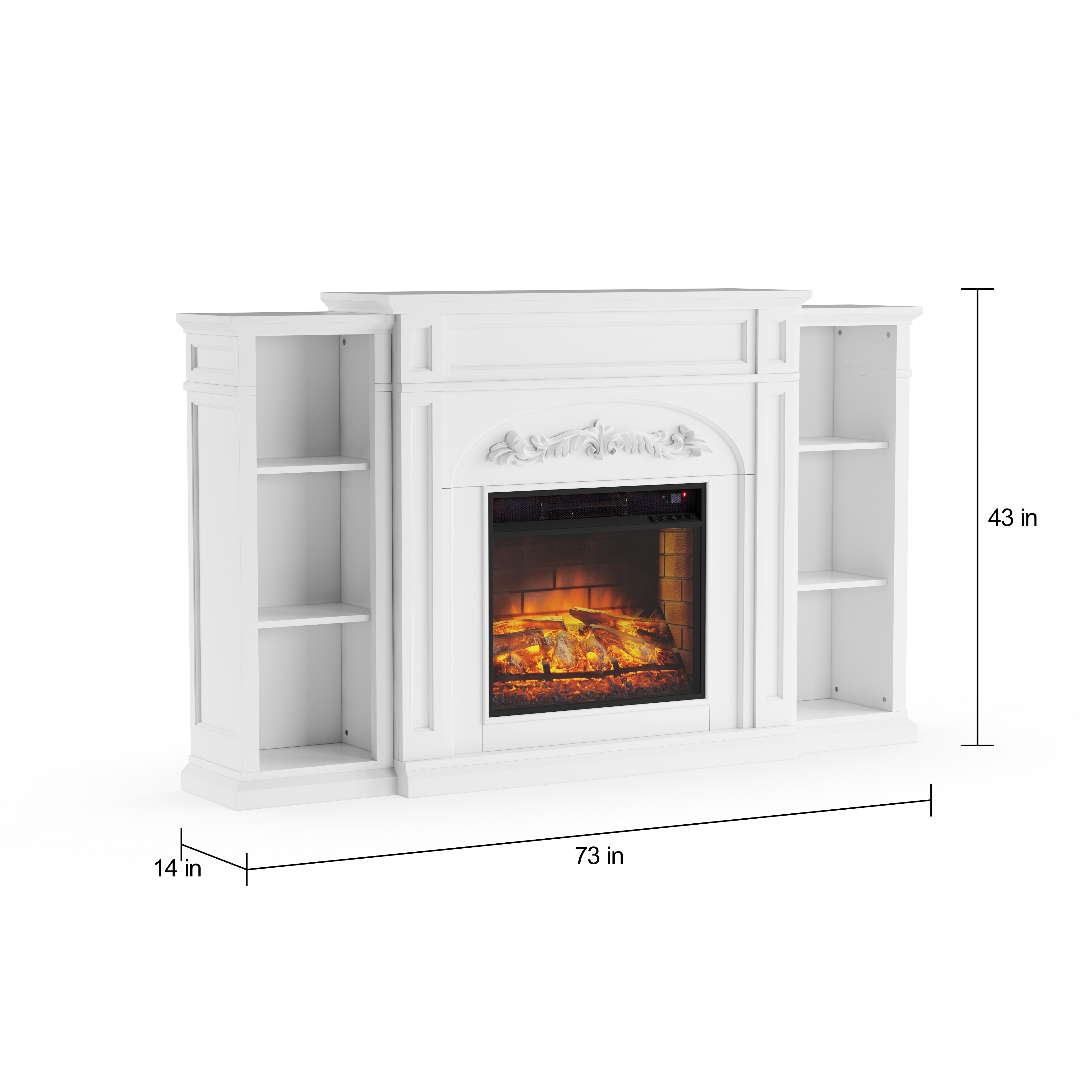 Shop Copper Grove Mattie White Bookcase Infrared Electric