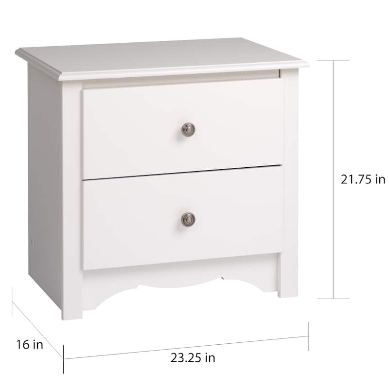 Copper Grove Periyar White 2-drawer Nightstand