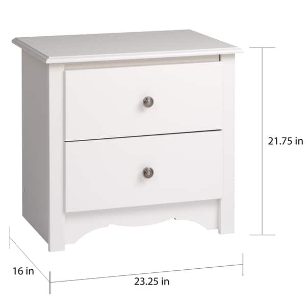 Shop Copper Grove Periyar White 2 Drawer Nightstand Overstock