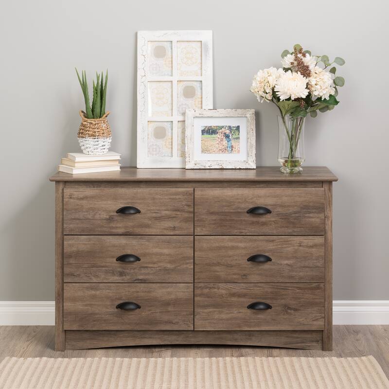 Porch & Den Commerce Black 6-drawer Condo-sized Dresser