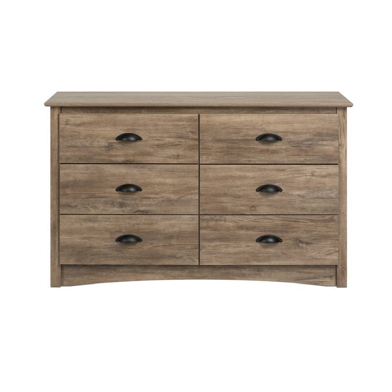 Porch & Den Commerce Black 6-drawer Condo-sized Dresser