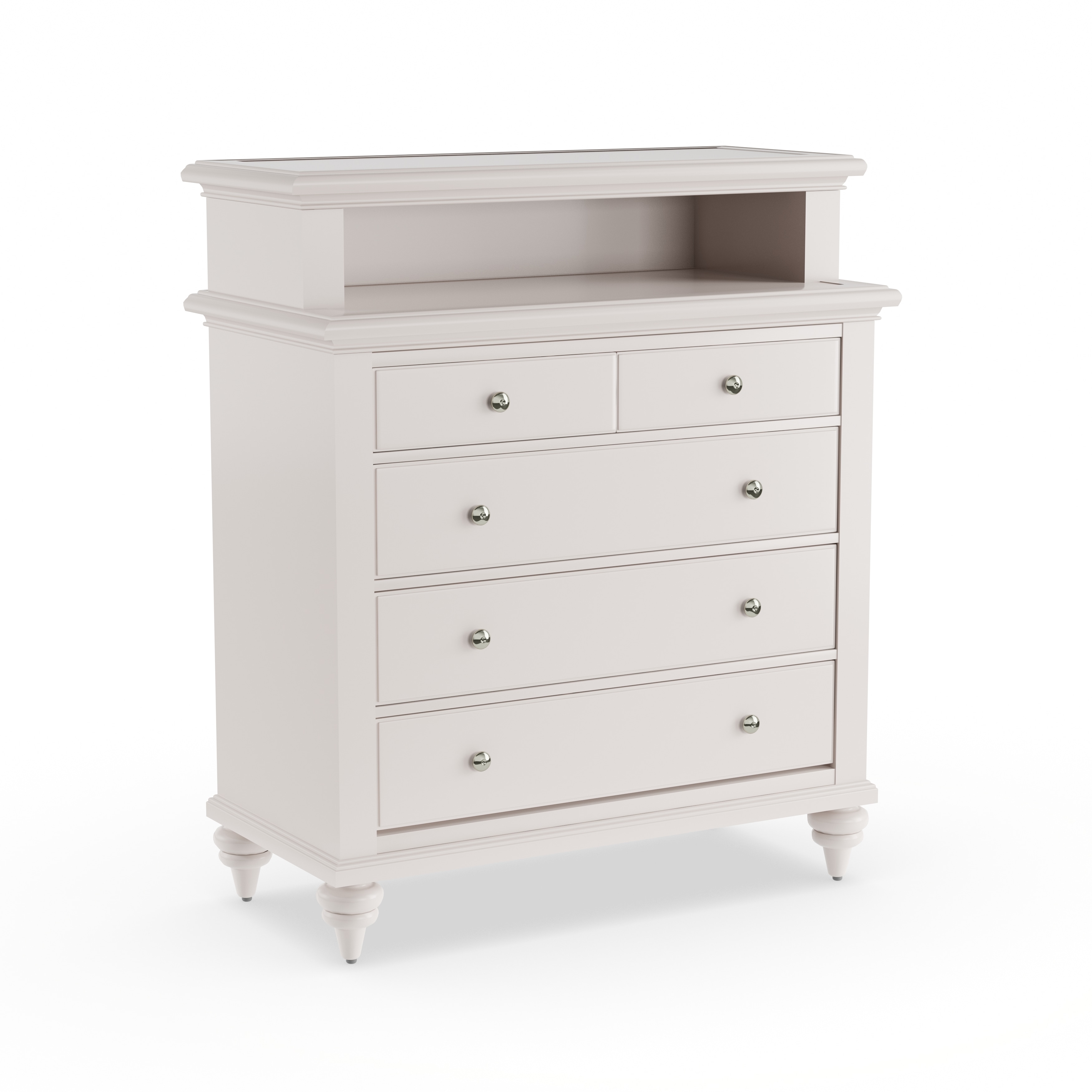 Shop Bermuda Tv Media Chest Brushed White Finish By Home Styles