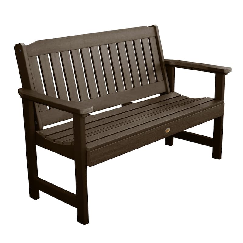 Lehigh 4-foot Eco-friendly Synthetic Wood Garden Bench - Weathered Acorn