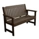 preview thumbnail 5 of 40, Lehigh 4-foot Eco-friendly Synthetic Wood Garden Bench Weathered Acorn