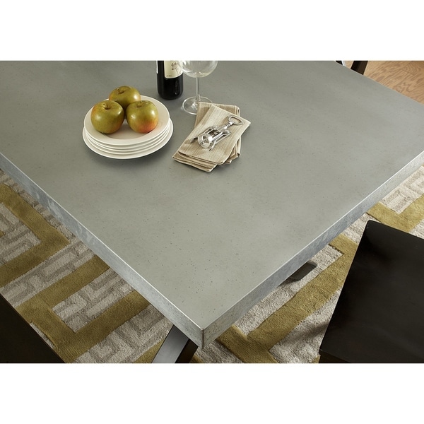The Gray Barn Outerlands Charcoal and Zinc Top Trestle Dinette Table