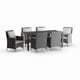 Havenside Home Stillwater Grey Indoor/Outdoor 7-piece Rectangle Dining Set with Grey Cushions - Thumbnail 1