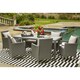 Havenside Home Stillwater Grey Indoor/Outdoor 7-piece Rectangle Dining Set with Grey Cushions - Thumbnail 0