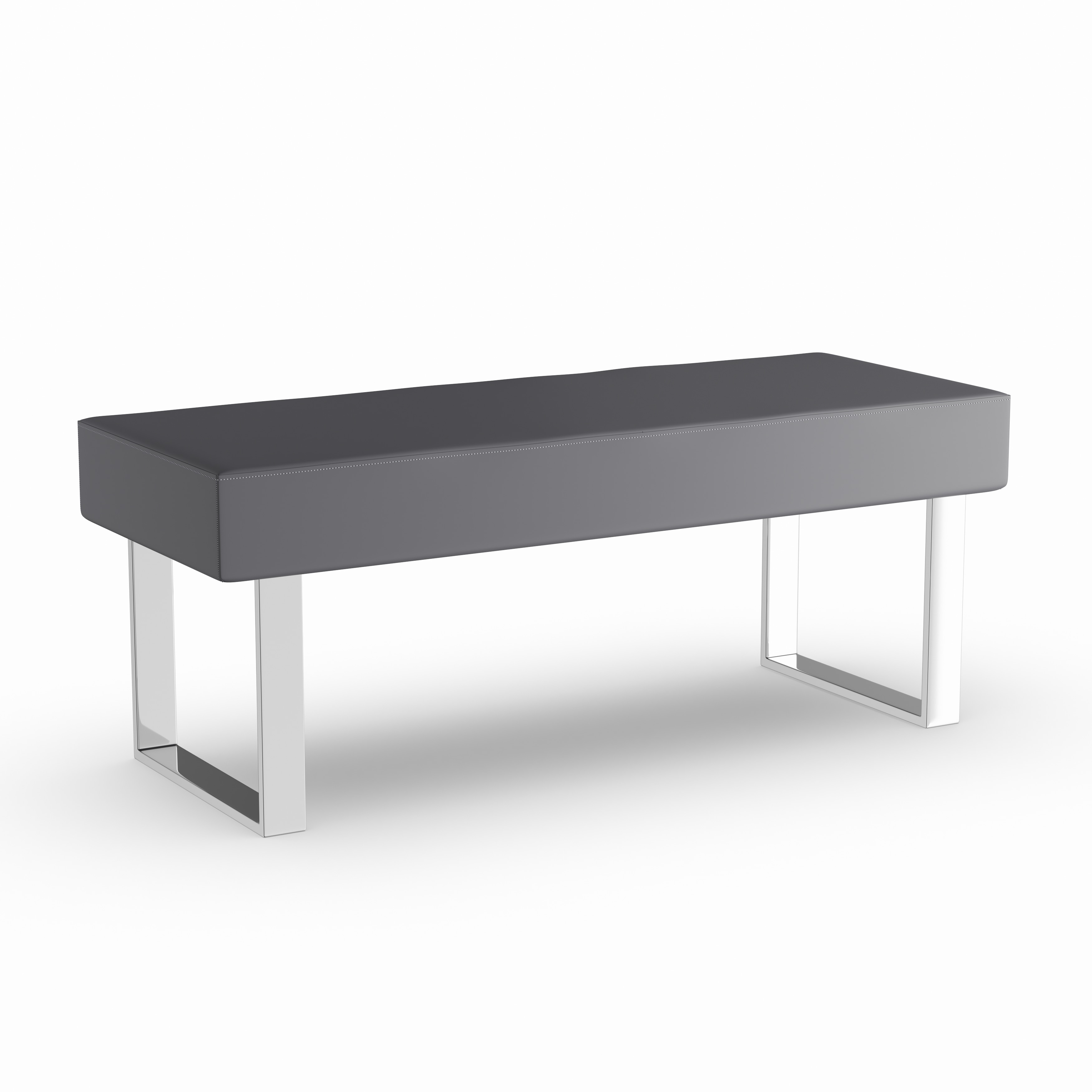 Grey faux leather dining bench new arrivals