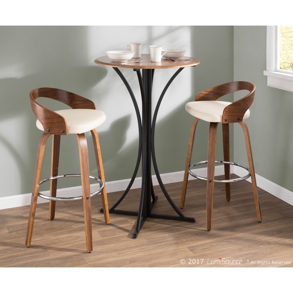 Palm Canyon Valencia Mid Century Modern Wood And Faux Leather Palm Canyon Valencia Mid Century Modern Wood And Faux Leather Bar Stool