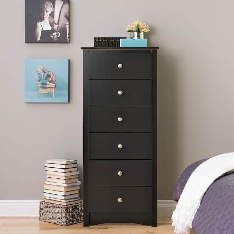 Prepac Sonoma 6-Drawer Chest - Black