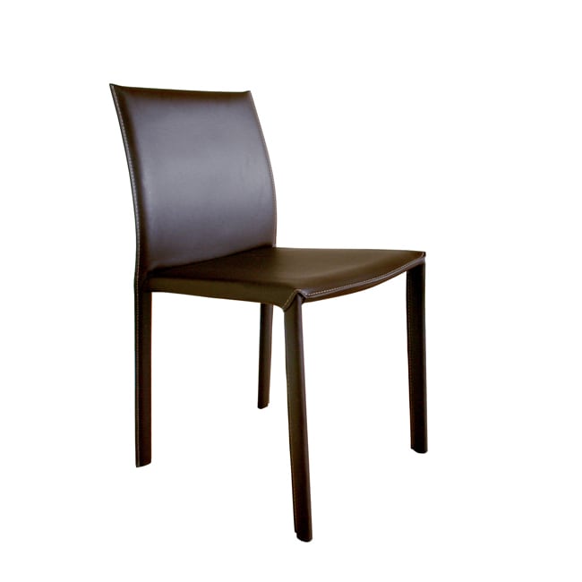 Kazan Brown Leather Dining Chairs (set Of 2)