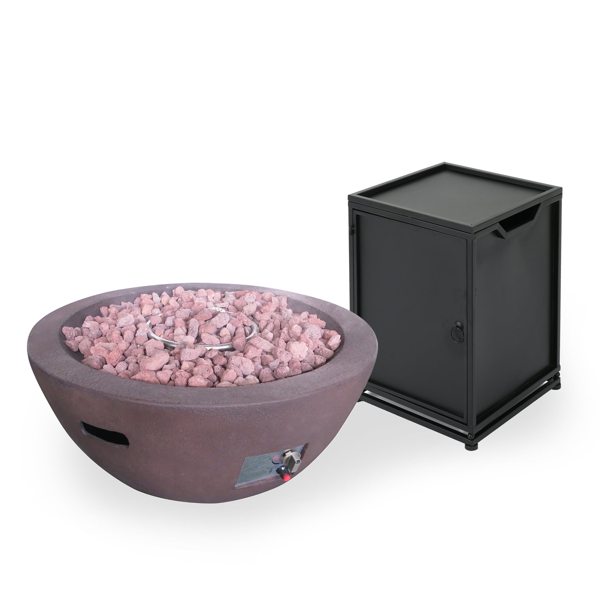 Marcel Outdoor 34 Inch Light Weight Concrete Fire Pit By For Sale