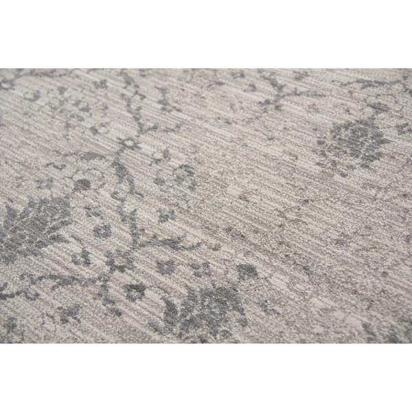 Swagger Collection Grey Distress Medallion Rug