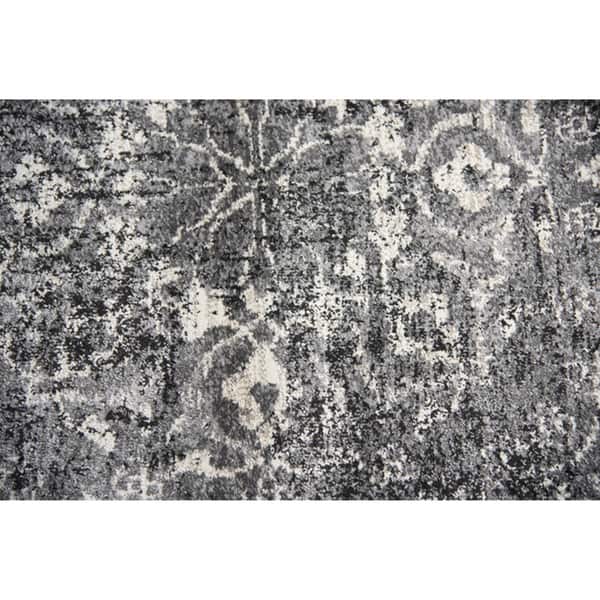 Alora Decor Swagger Black, Grey, and Ivory Persian-style Medallion Rug