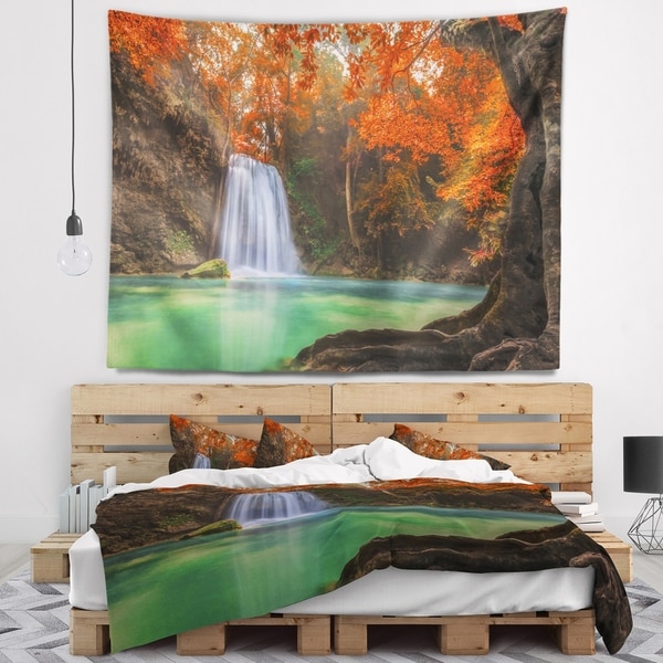 Designart 'Erawan Waterfall' Photography Wall Tapestry