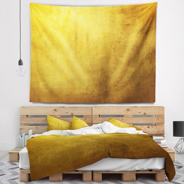 Designart 'Gold Texture' Abstract Wall Tapestry