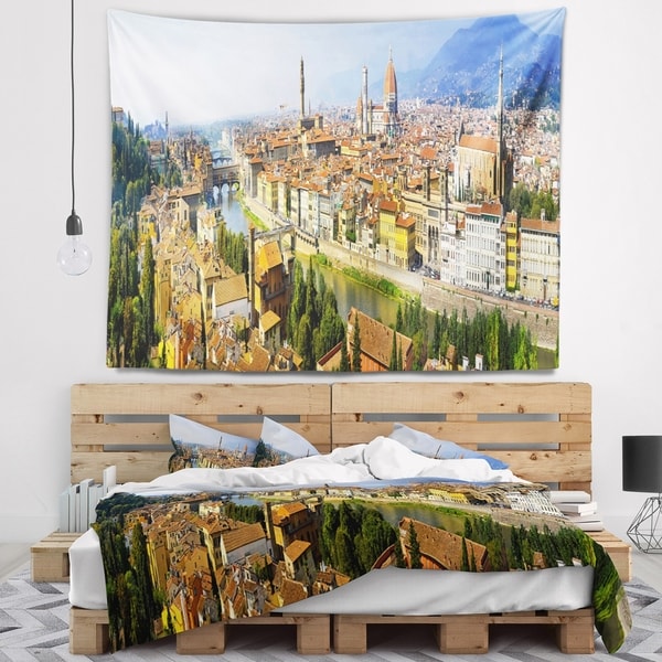 Designart 'Florence Panoramic View' Cityscape Photo Wall Tapestry