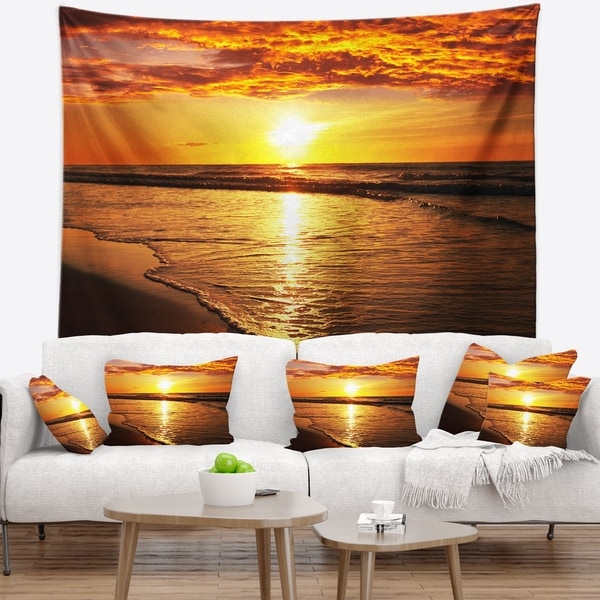 Beach sunset online tapestry