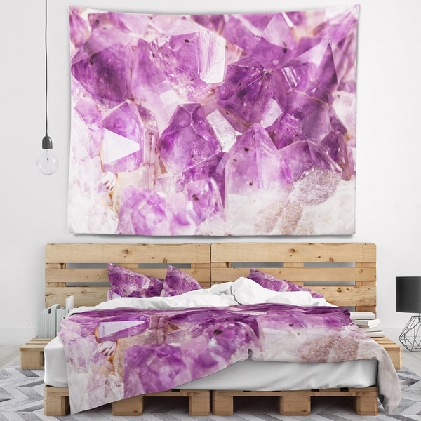 Designart 'Purple Amethyst Macro' Abstract Wall Tapestry