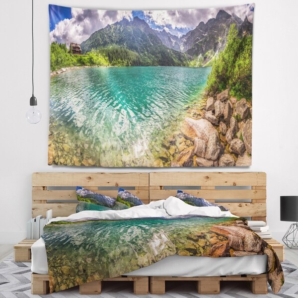 Designart 'Lake in Tatra Mountains Poland' Seashore Wall Tapestry