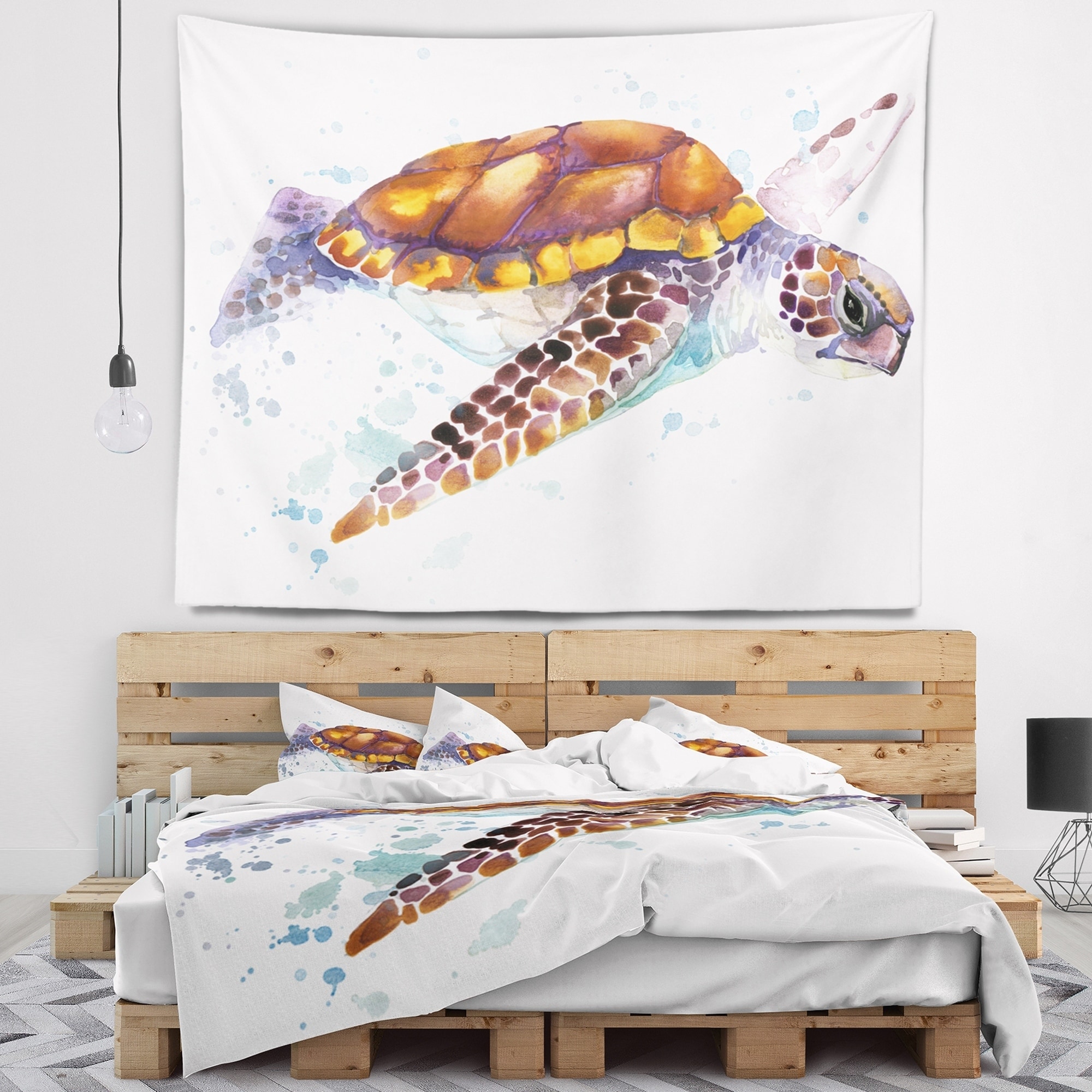 Sea discount turtle tapestry