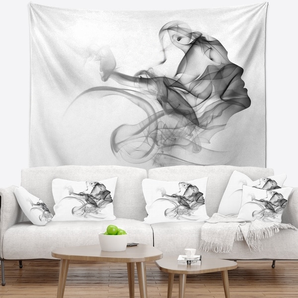 Designart 'Woman and Smoke Double Exposure' Portrait Wall Tapestry