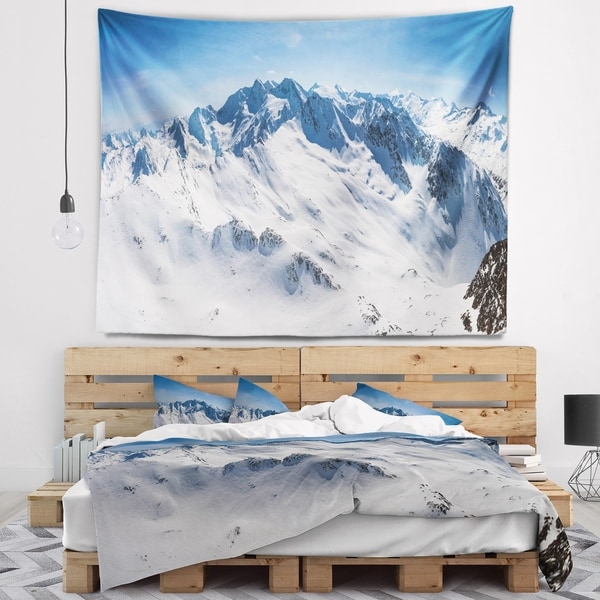 Snowy discount mountain tapestry