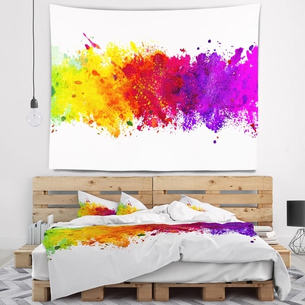 Designart 'Artistic Watercolor Splash' Abstract Wall Tapestry