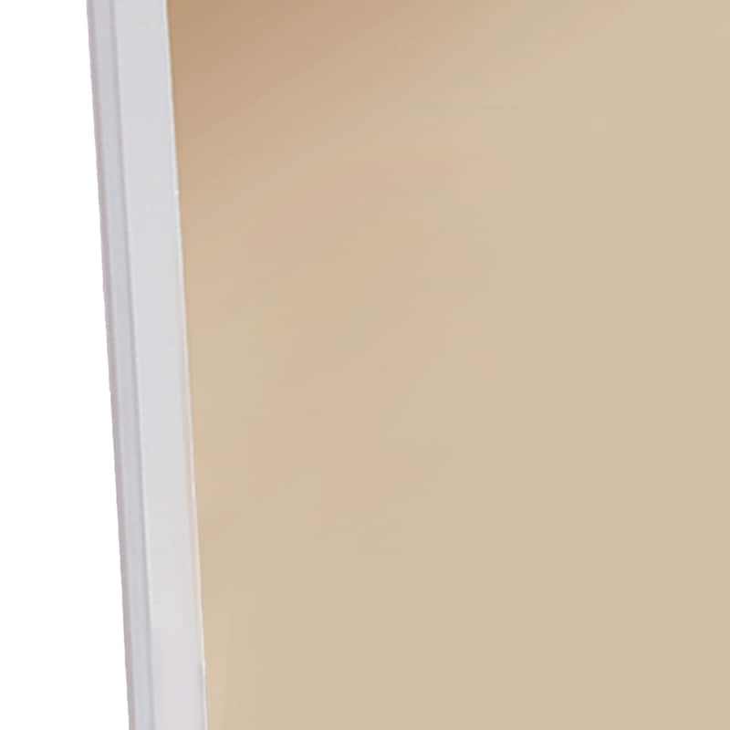 Mirror With Pine Wood Framing, White - clear
