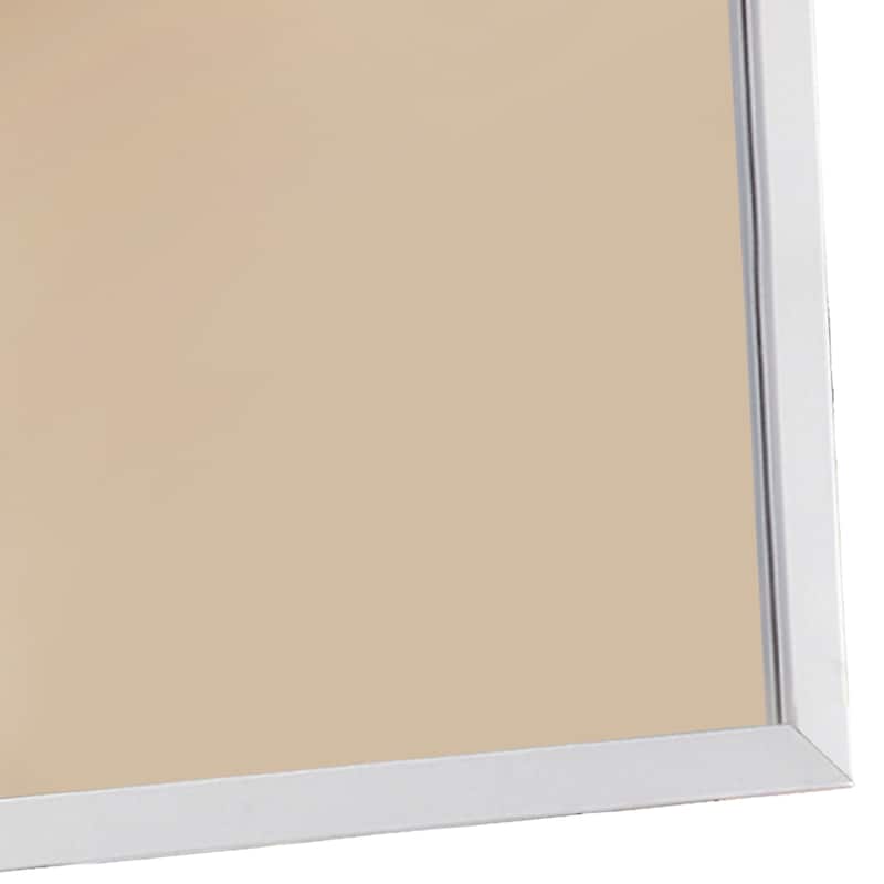 Mirror With Pine Wood Framing, White - clear