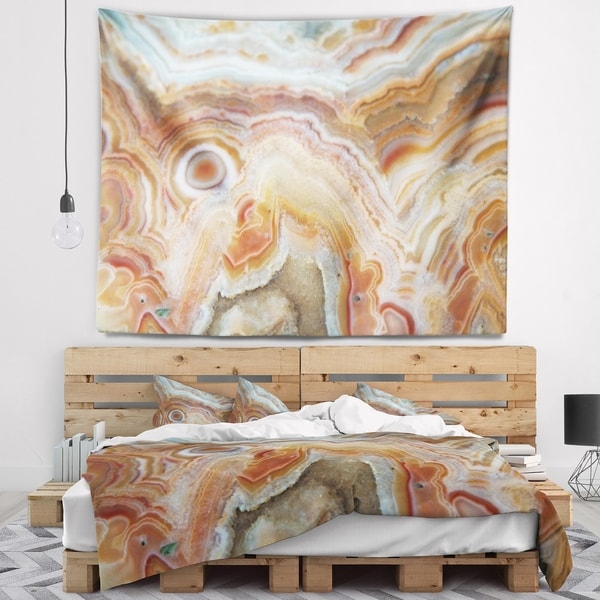 Designart 'Strips and Ovals on Agate' Abstract Wall Tapestry