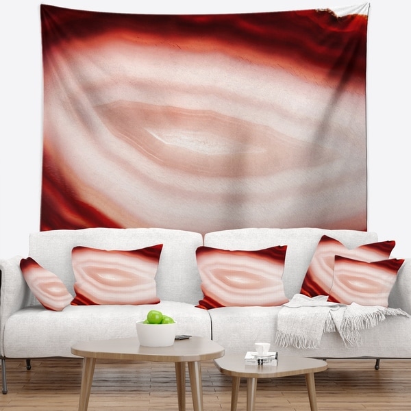 Designart 'Agate with Chalcedony Geological Crystal' Abstract Wall Tapestry