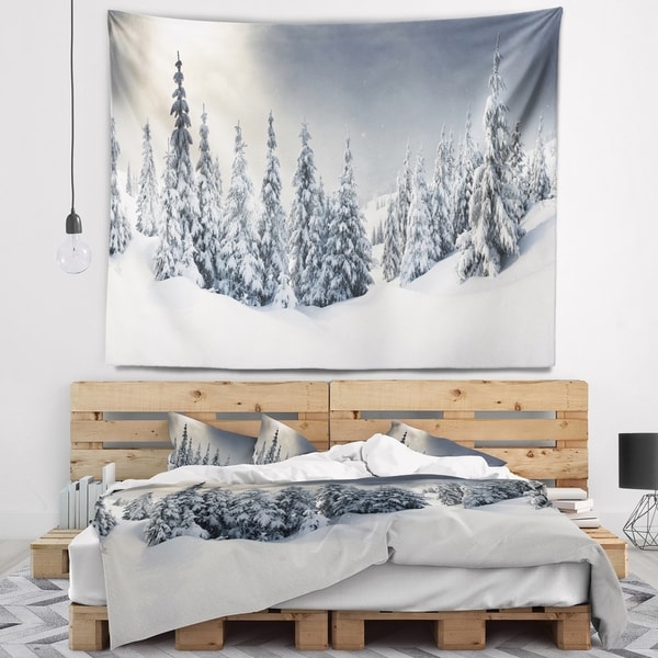 Designart 'Winter Landscape' Photography Wall Tapestry