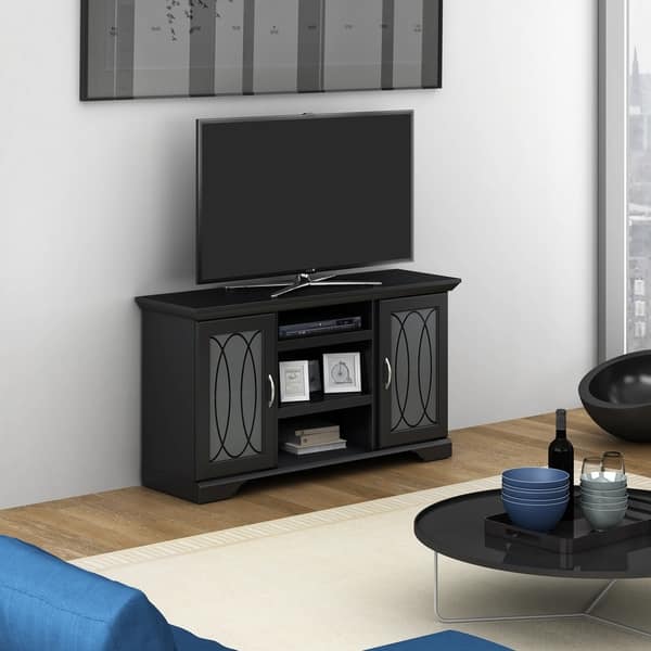Winfield Tv Stand For Tvs Up To 55 Black Overstock 20888861