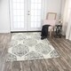 preview thumbnail 6 of 21, Alora Decor Lavine Grey/ Blue Hand-tufted Medallion Wool Rug