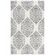 preview thumbnail 3 of 21, Alora Decor Lavine Grey/ Blue Hand-tufted Medallion Wool Rug