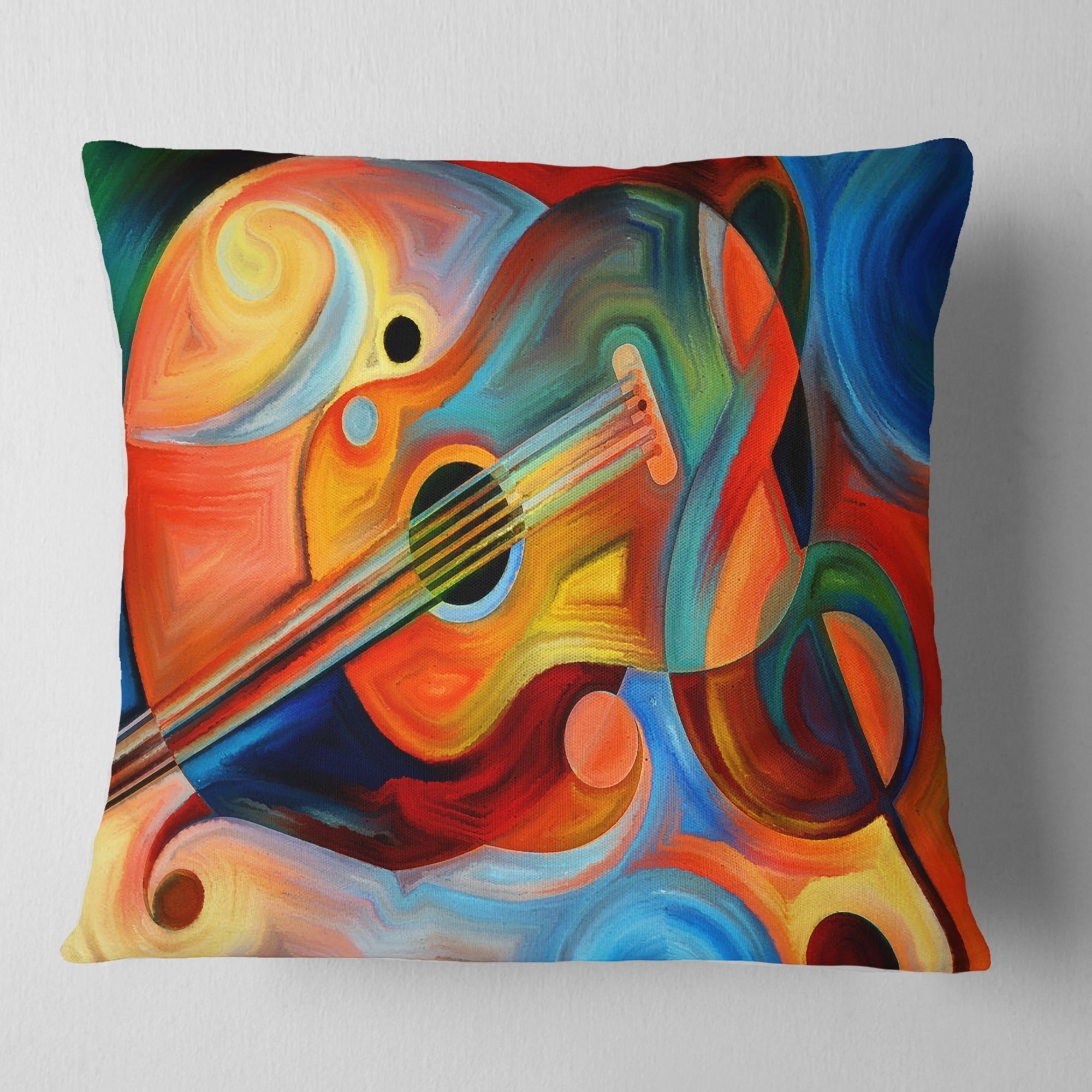 Designart 'Music and Rhythm' Abstract Throw Pillow - Picture 8 of 10