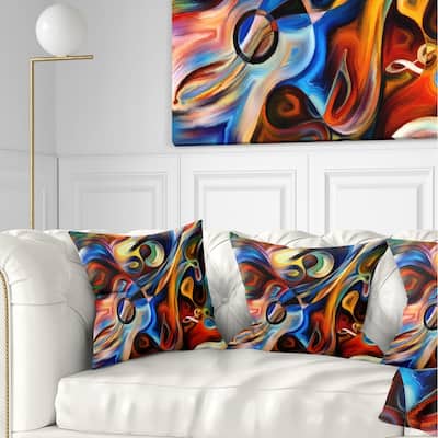 Designart 'Abstract Music and Rhythm' Abstract Throw Pillow
