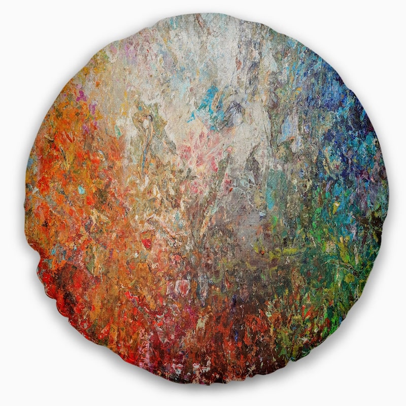 Designart 'Board Stained Abstract Art' Throw Pillow