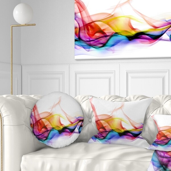 Designart 'Abstract Smoke' Contemporary Throw Pillow