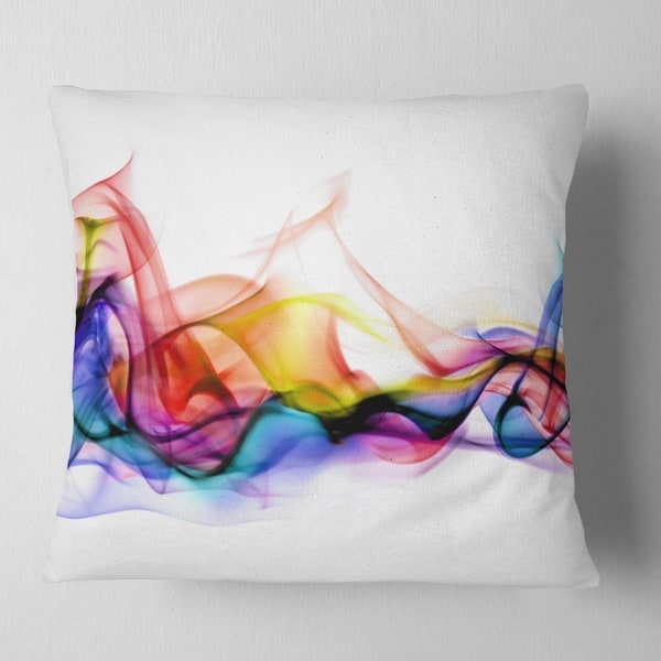 Shop Designart Abstract Smoke Contemporary Throw Pillow On