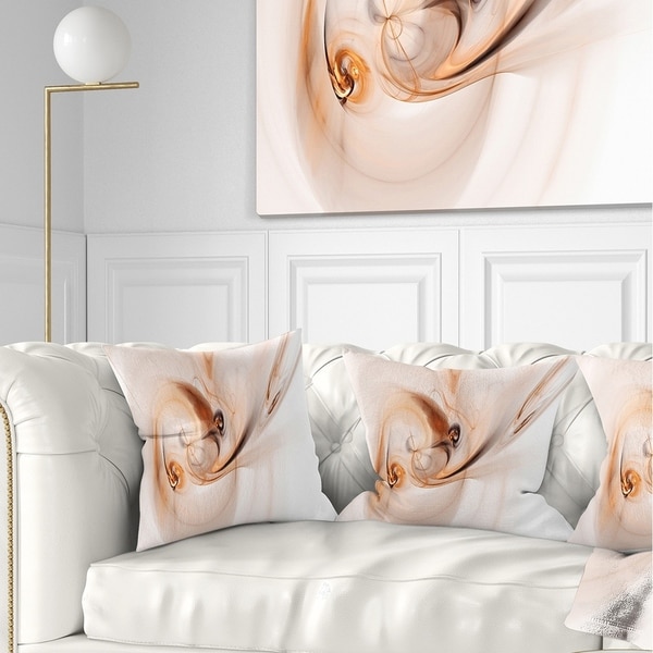 Designart 'Spiral Nebula Space Orange' Abstract Throw Pillow